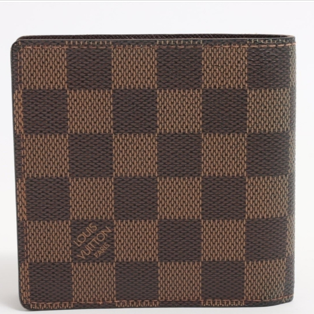 Authentic Louis Vuitton Damier Marco Wallet N61675 DA0056